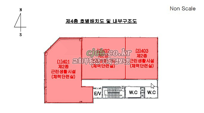 시흥시 월곶동 교회 최신교회시설. 한층전체 120평 (전용 99평) - 6번 사진